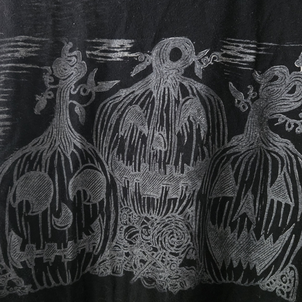 Black Halloween Pumpkin Graphic Tank Top